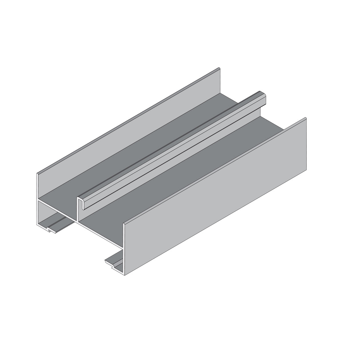 Marco Lateral Ventana VC . Espesor 1.27 mm. Largo 5.85 mts. Acabado Anodizado Silver VC121