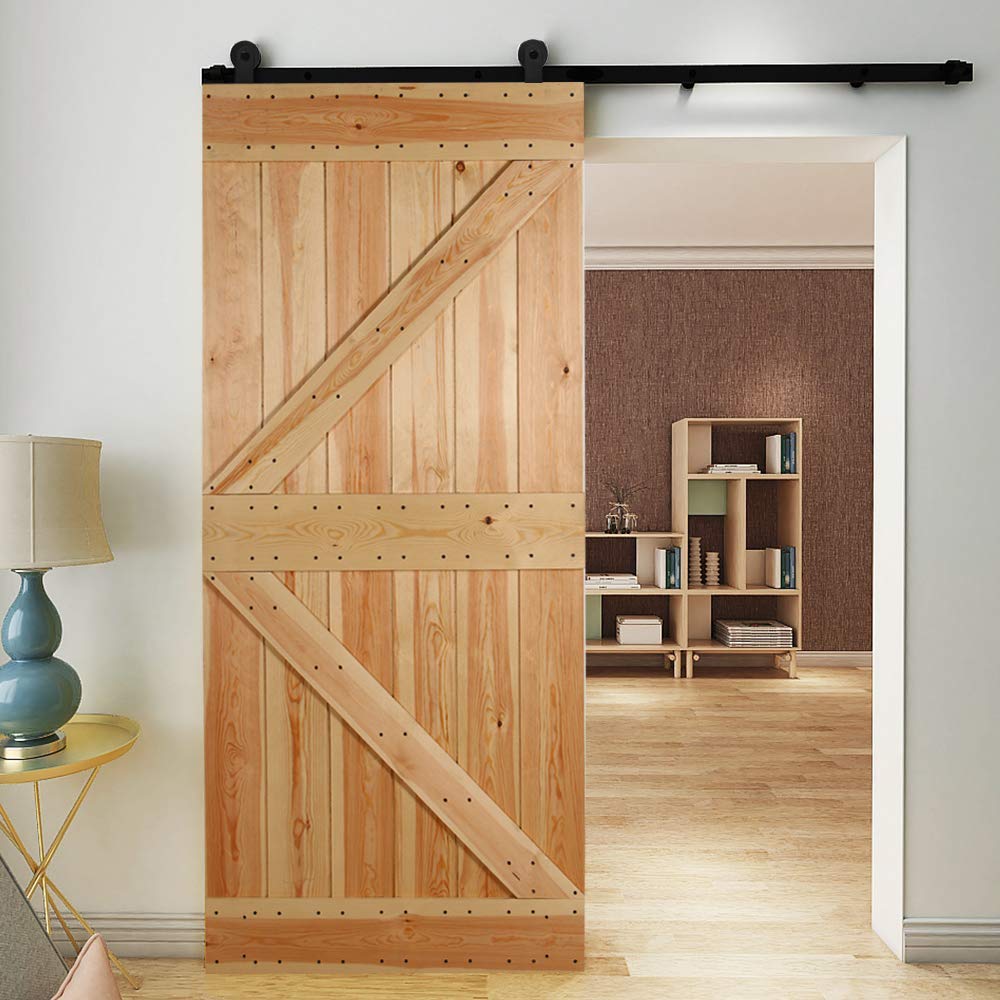 Kit de herrajes para puertas corredizas madera de montaje superior en forma de T Puertas de granero