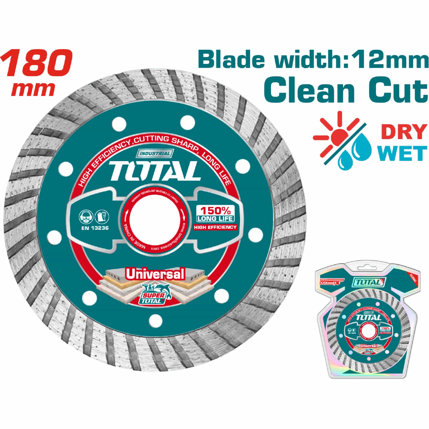 Disco Diamantado Turbo Para Concreto 180 (7") X 22mm