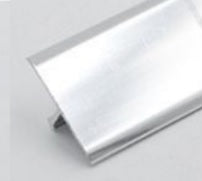 Perfil T para juntas acabado Silver Anodizado 3mts largo Aleacion 6463-T5