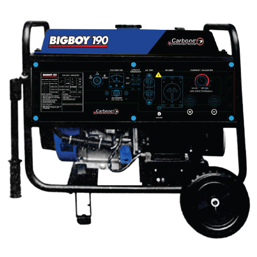 Motosoldador gasolina BIG BOY 190 amp 110/220 60htz generador a gasolina