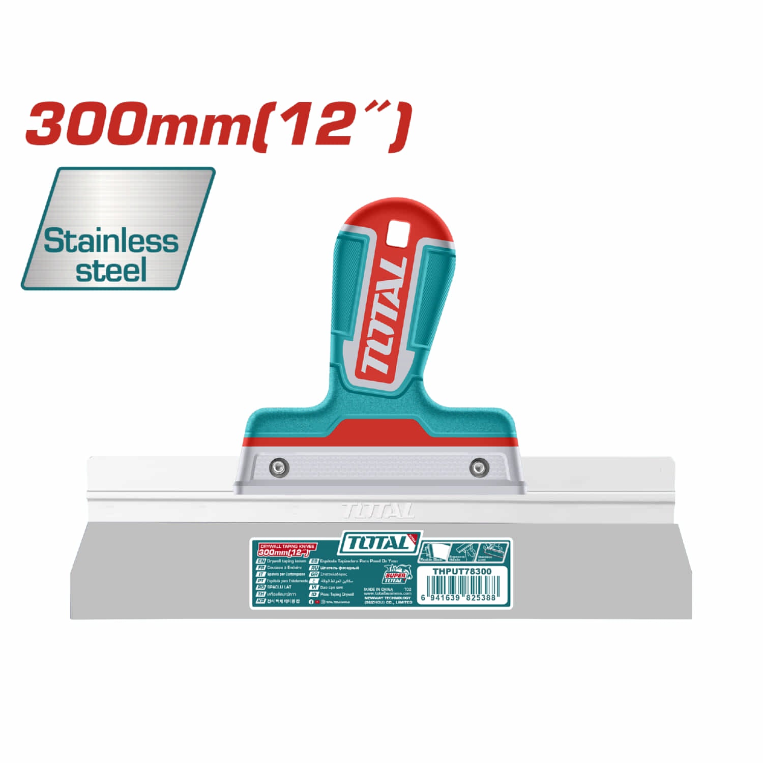 Espátula para drywall de 12". Espesor 0.5 mm.