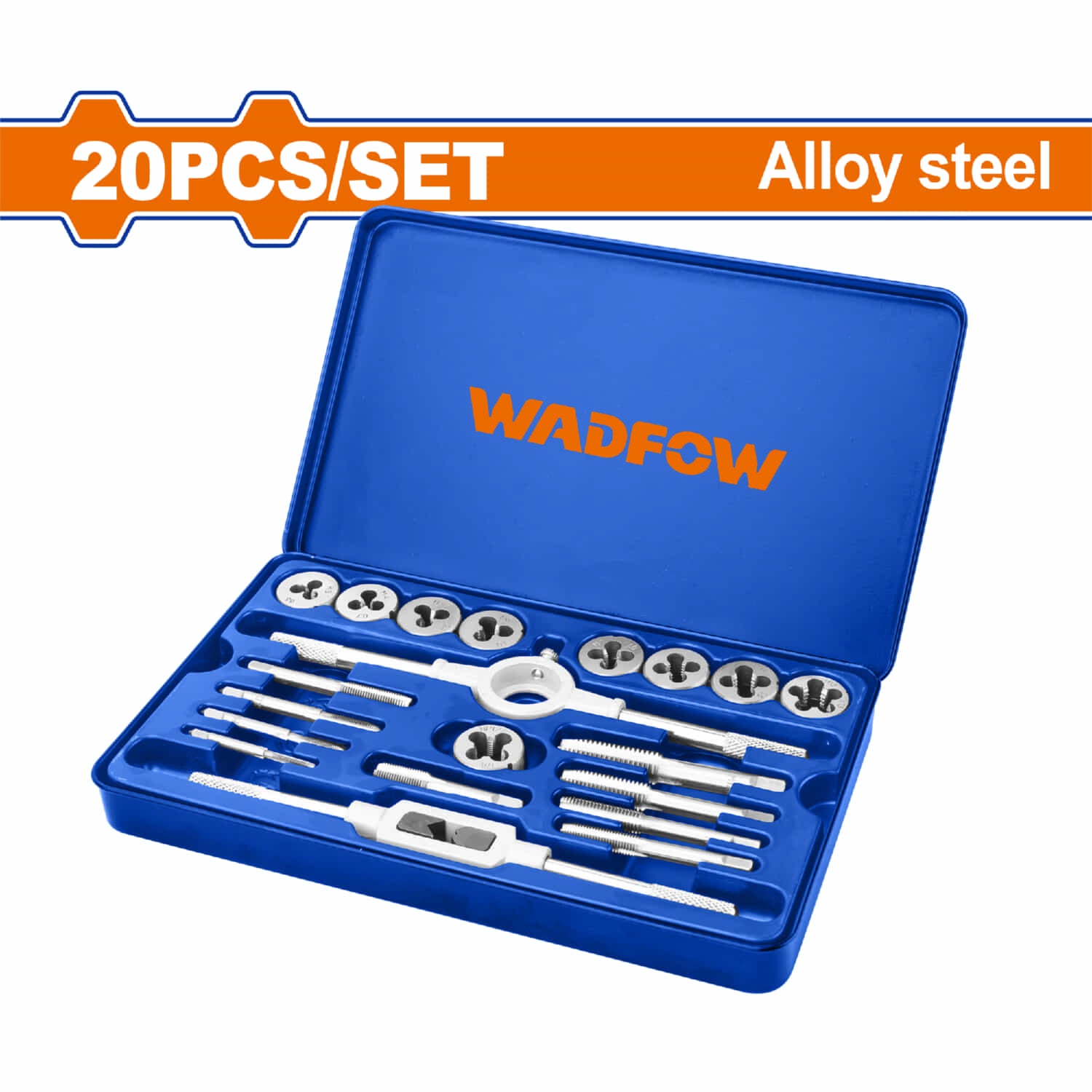 Machos y Terrajas Set de 20 Piezas. (Tapas de tornillo, matriz redonda, tornillo de mango M3-M12)