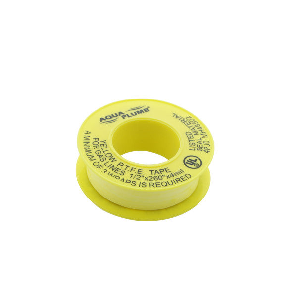 Teflón amarillo para línea de gas de 1/2"