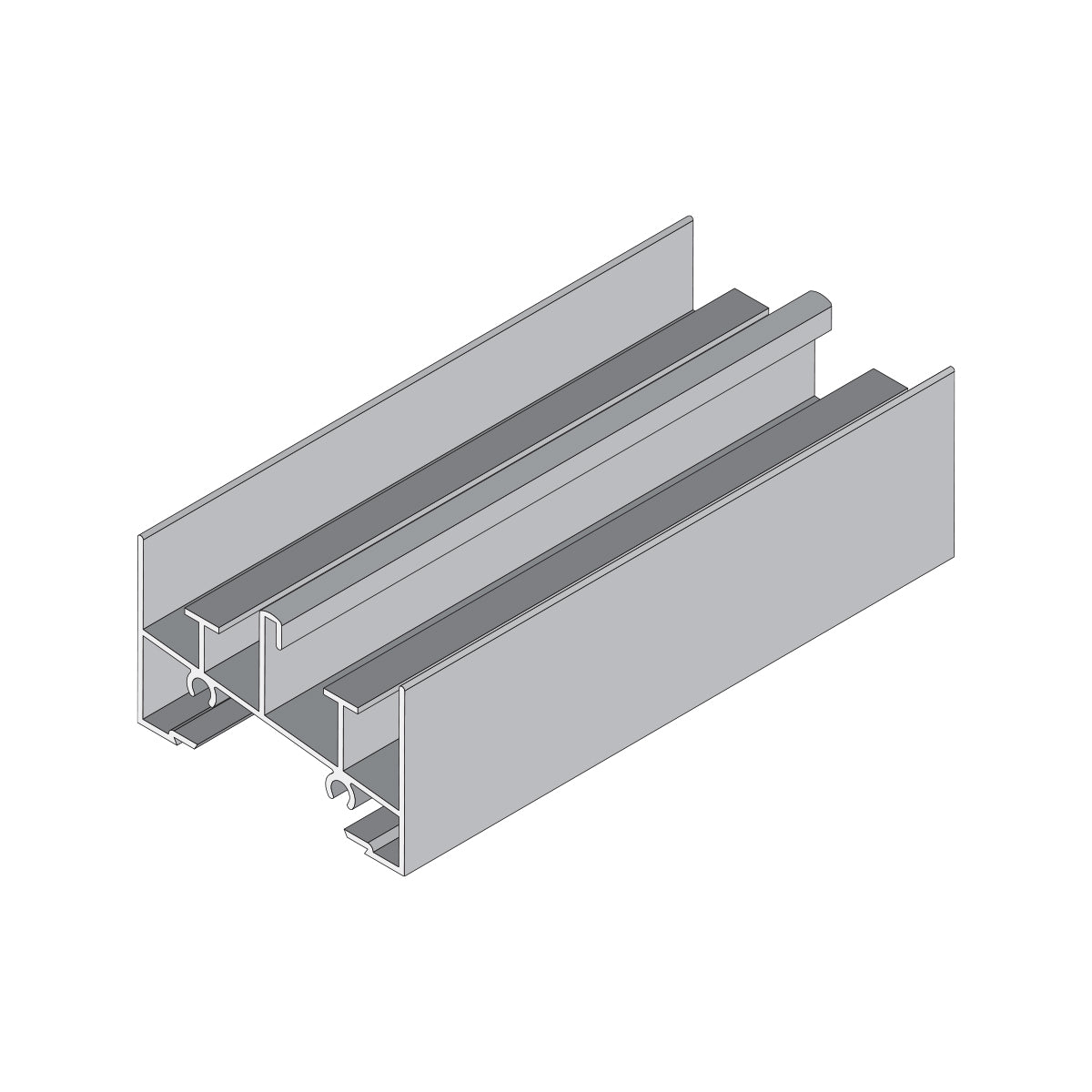 Marco Inferior Ventana VC . Espesor 1.27 mm. Largo 5.85 mts. Acabado Anodizado Silver VC122