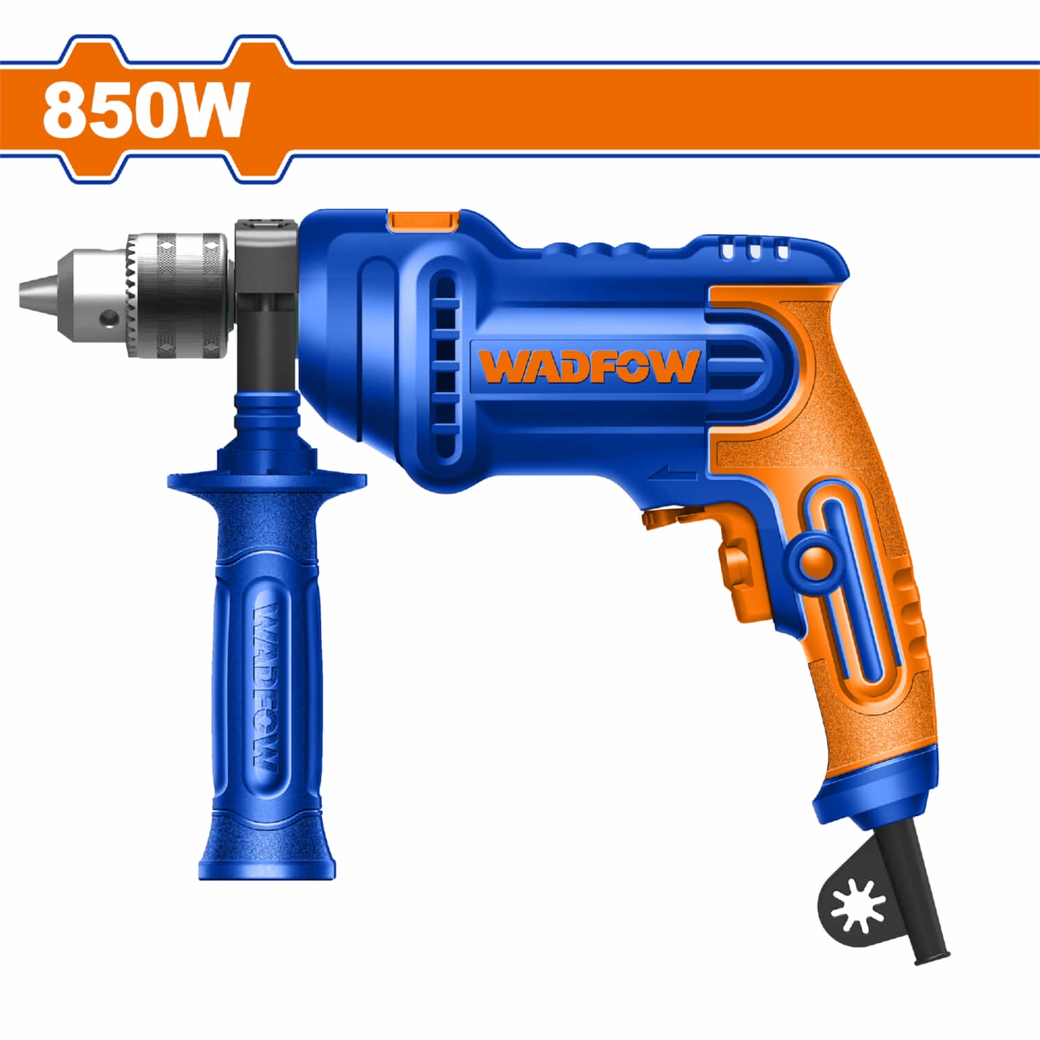 Taladro de Impacto 850W. 110-120V~50/60Hz. Veloc. sin carga: 0-2800rpm Capac. Perf: 13mm.