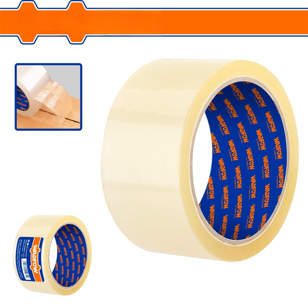 Cintas Adhesivas de Embalaje Transparente Esp: 0.045mm. Ideal para sellar cartón. Alta viscosidad