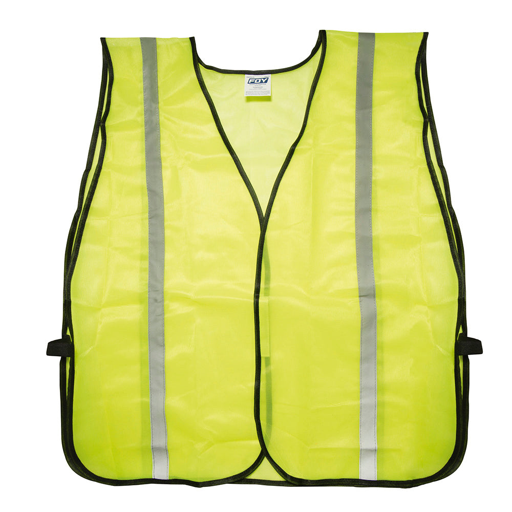 Chaleco de seguridad tela amarilla cintas reflejantes Foy