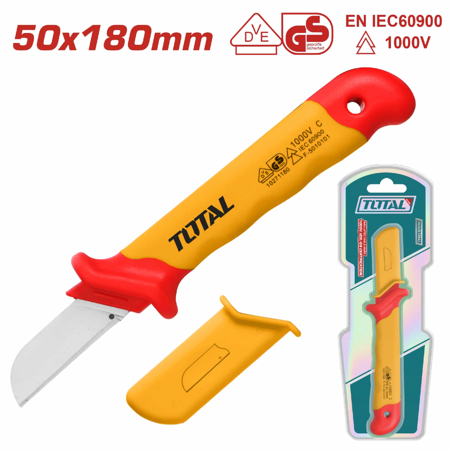 Cuchillo de cable aislado Certificación 1000V, VDE/GS