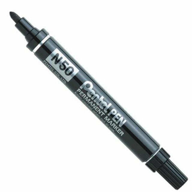 Marcador permanente negro punta redonda 1.8mm