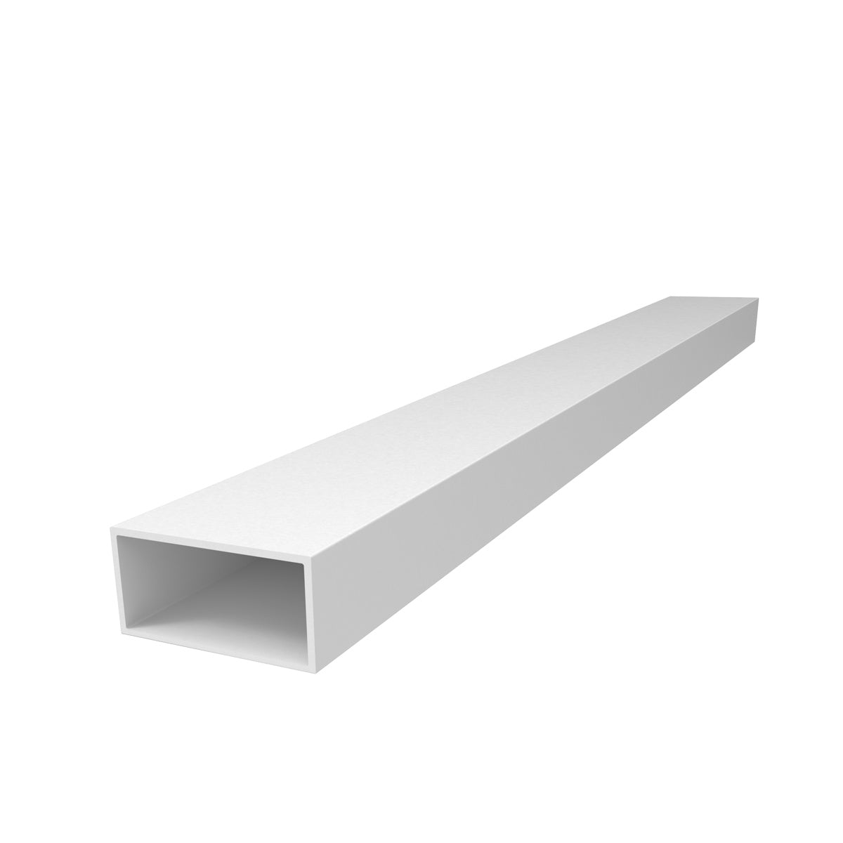 Tubo Rectangular 30 x 15 mm. Espesor 1.0 mm. Largo 5.85 mts. Acabado Lacado Blanco.