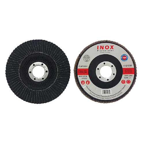 Flapdisc 4 1/2"con angulo. Zirconia de alta calidad #60.
