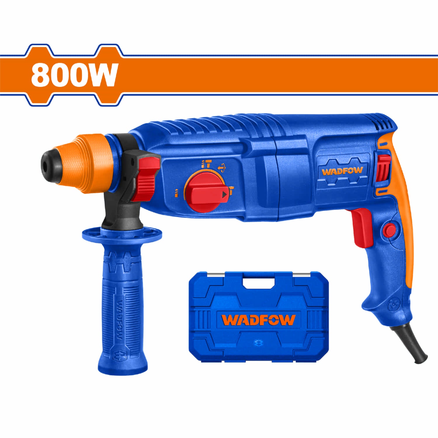 Taladro Rotomartillo 800W. Voltaje: 110-120V. Incluye 3 Brocas De Conc