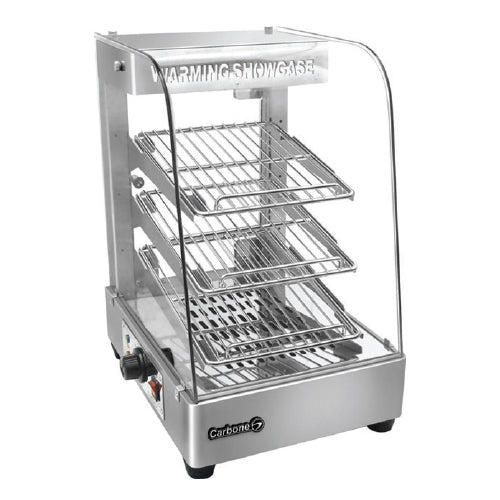 Vitrina caliente de lujo vidrio curvo 360*450*590mm 110V/60Hz 1 KW 23kg(1 año)