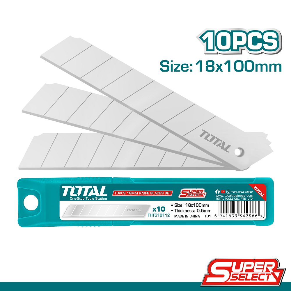 Juego de cuchillas 10Pcs, Tamaño: 18X100MM, para exactos