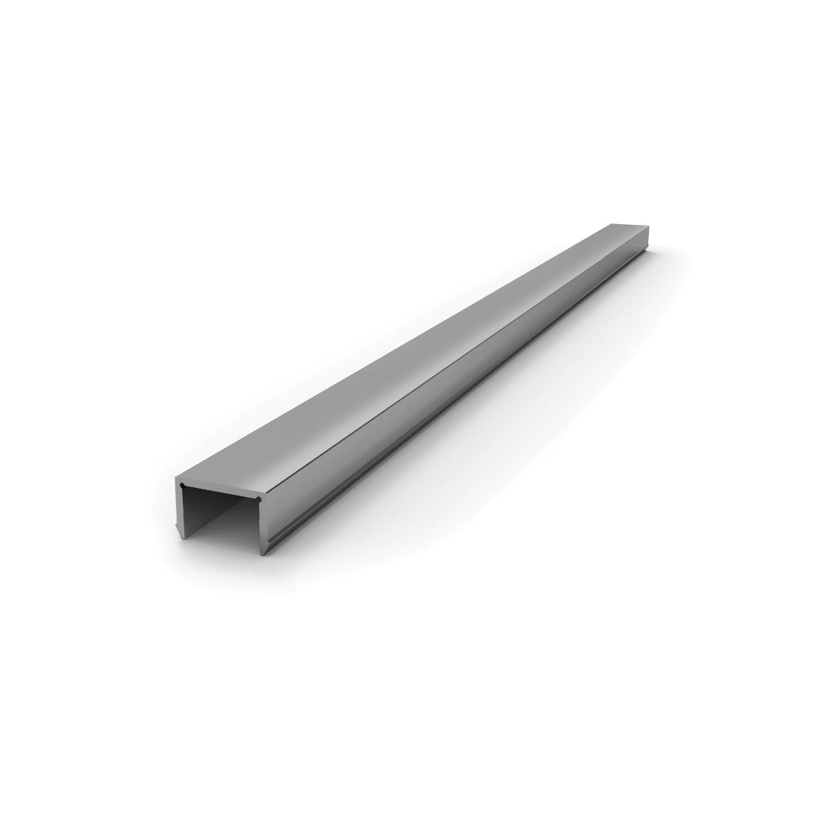 Cover de perfil para esconder tornillos 5.8 mts. Acabado inox ligth.