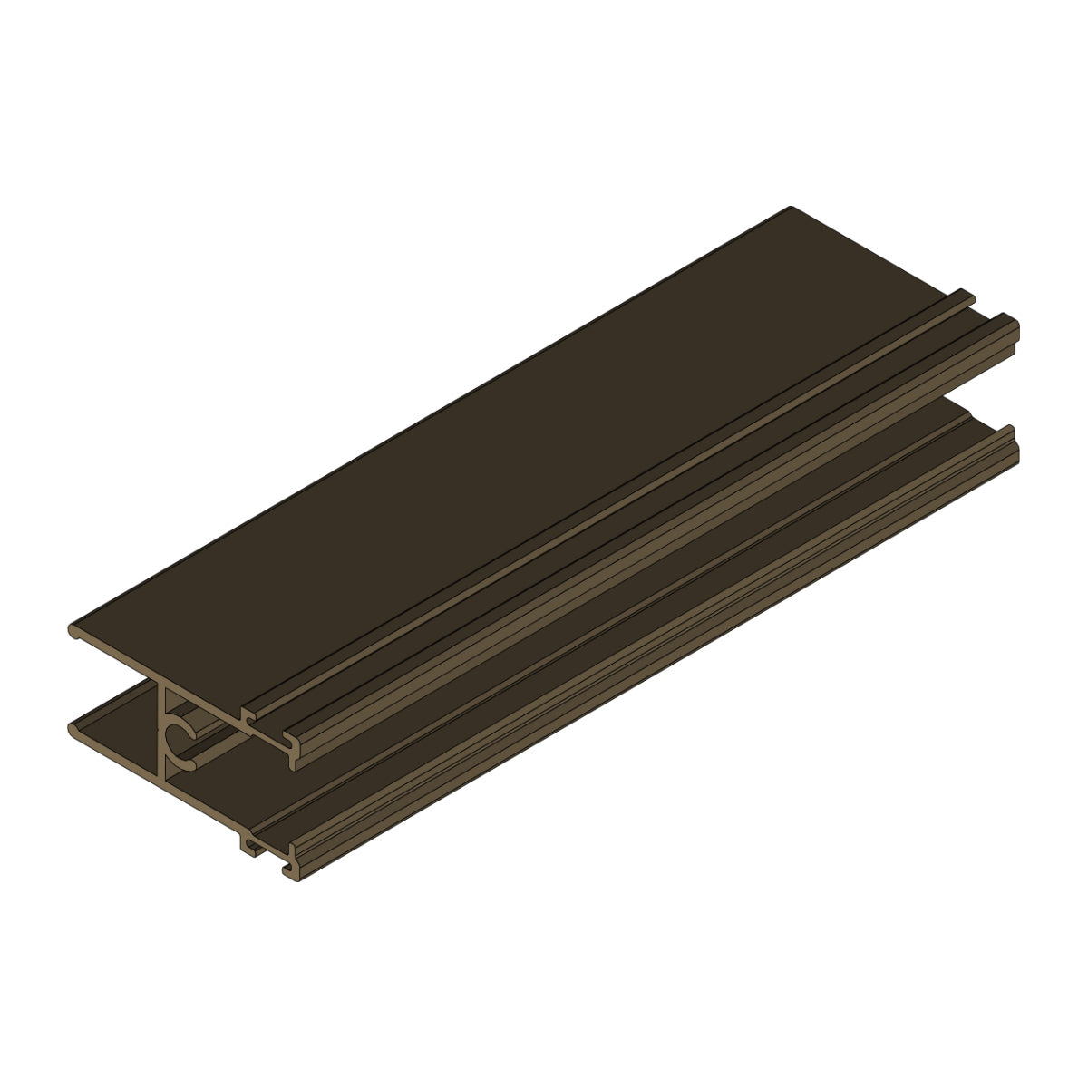 Hoja Inferior y Superior Ventana VC . Espesor 1.52 mm Largo 5.85 mts. Acabado Anodizado Bron VC103