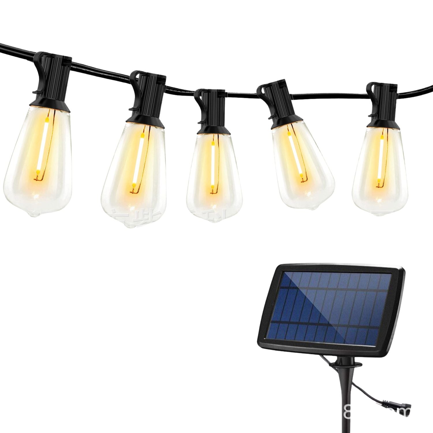 Guirnalda Solar de Luces Tira LED de 10.5M, 4W, con Control Remoto Infrarrojo y Puerto USB