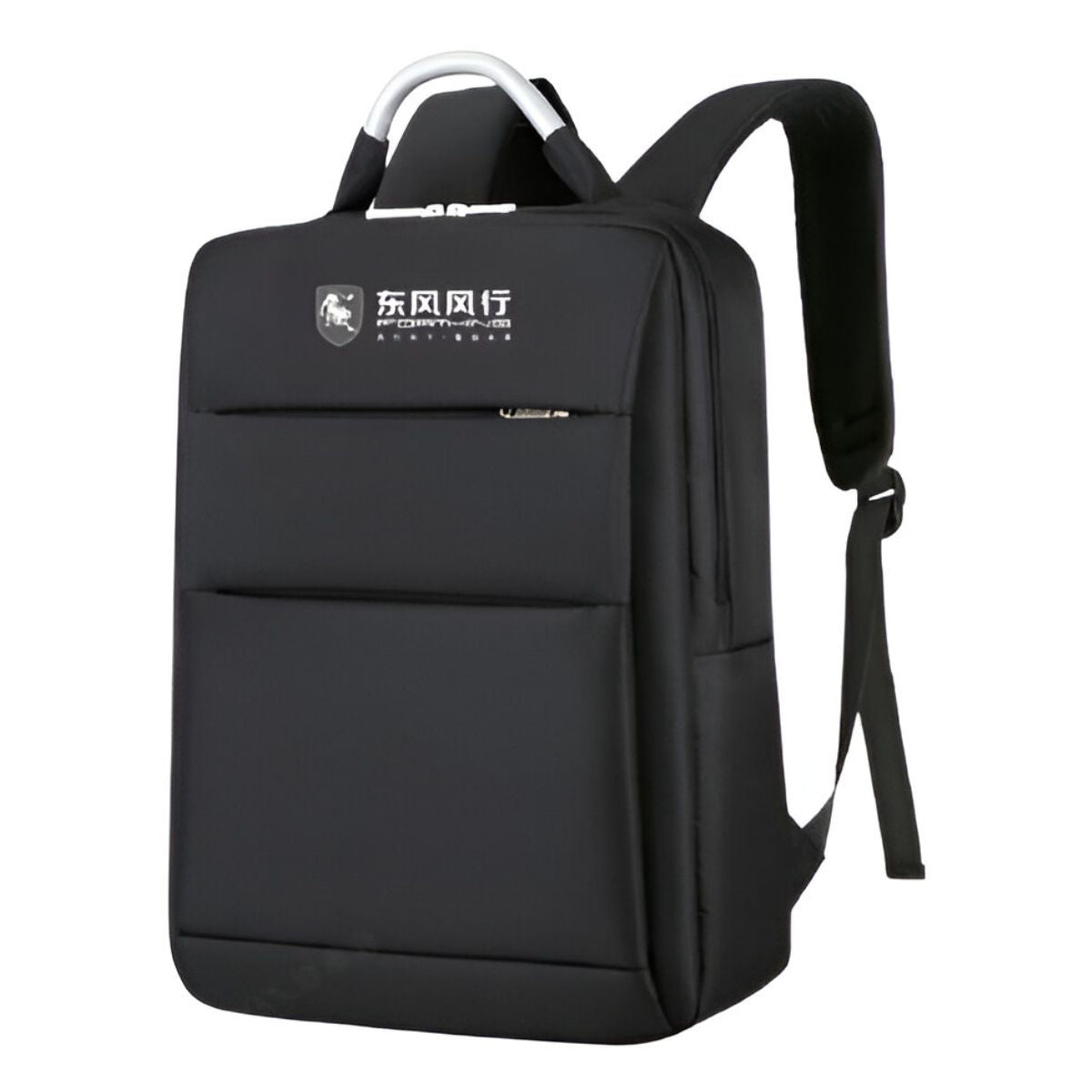 Mochila negra ideal para viajes. Bolso resistente y espacioso.