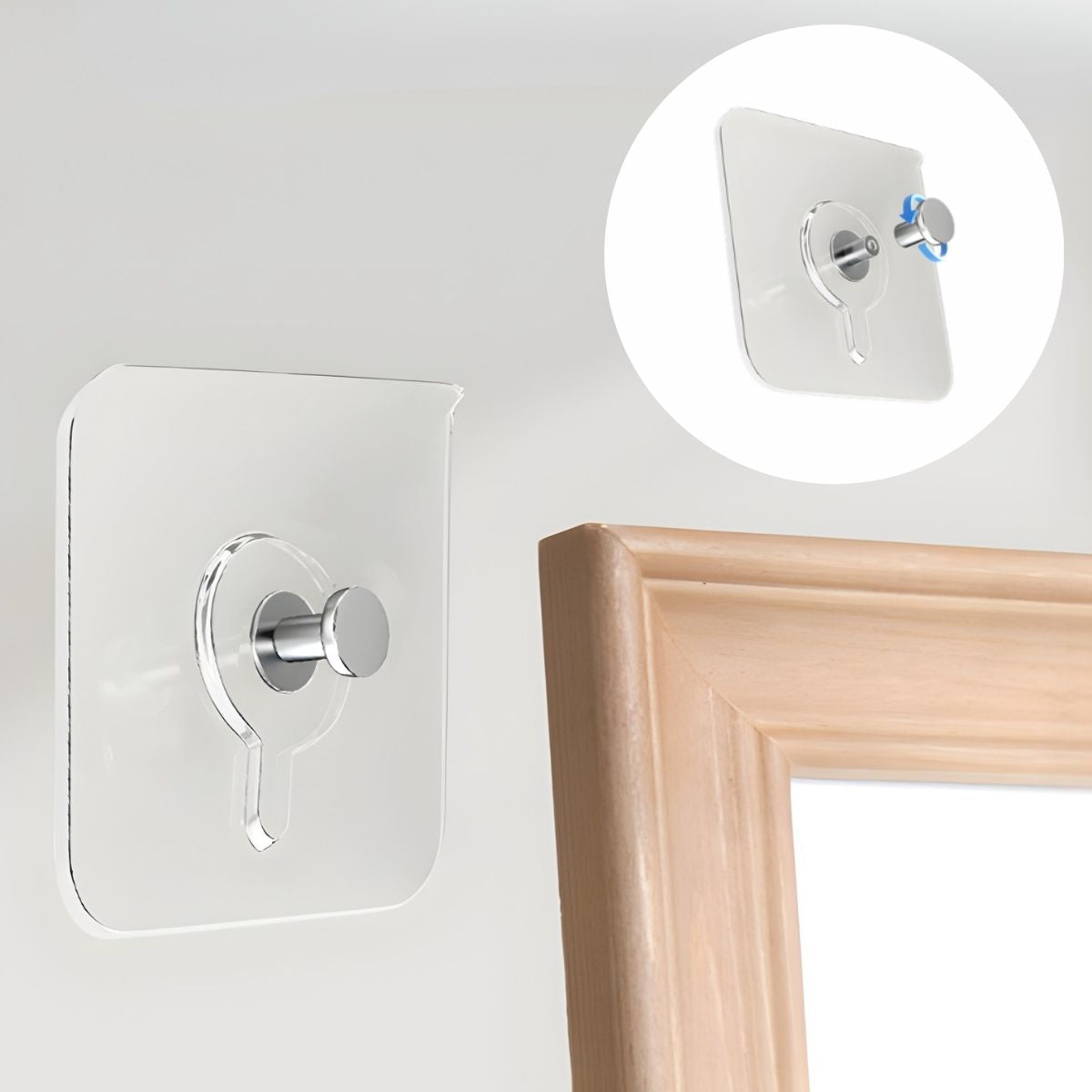Colgador Adhesivo Multifuncional para Pared sin Perforar Soporte Adhesivo Transparente para Colgar Cuadros