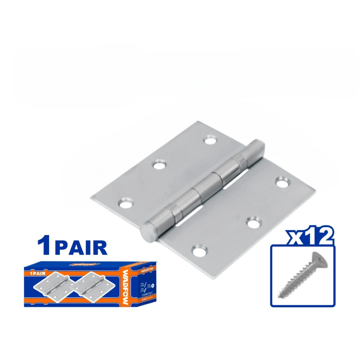 Bisagras Galvanizadas. Para puertas. Incluye Tornillos.2 piezas/par.
