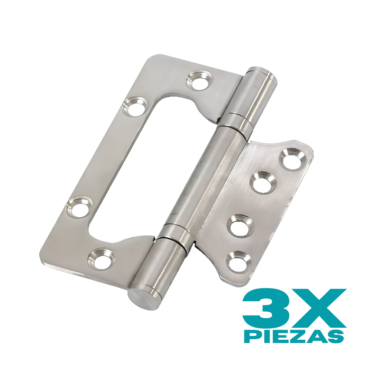 Bisagras Mariposa Para Puerta 4"X3"X 3/32" 100X72x2.5Mm Inoxidable 304 (3 Pzs Blister)