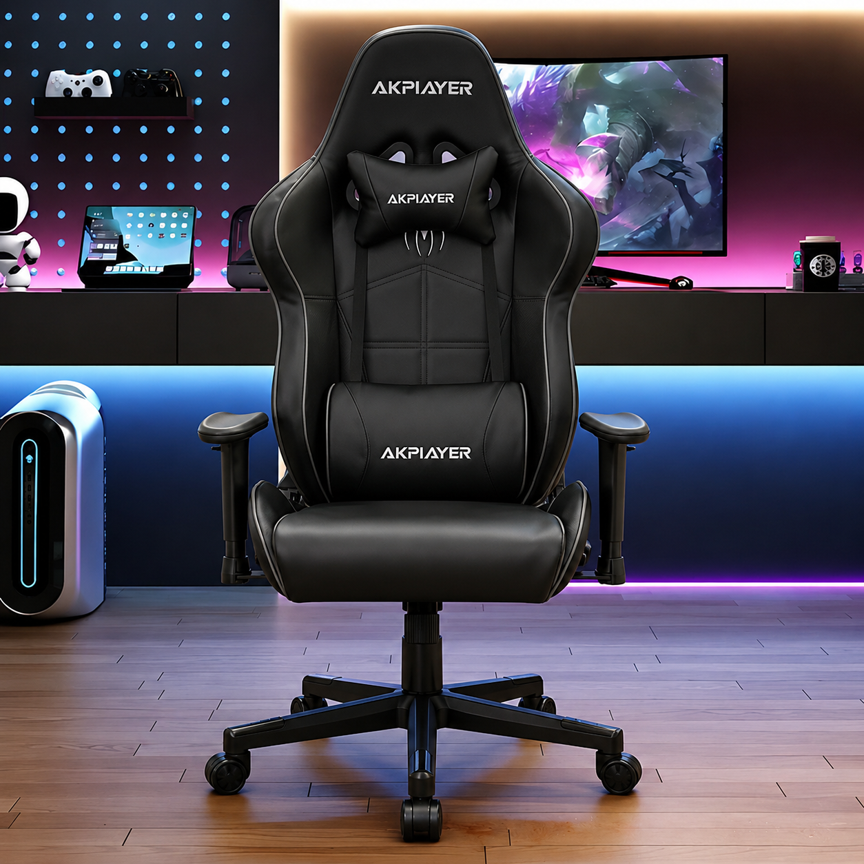 Silla Gamer Ergonómica Estilo Spiderman Negra Con Soporte Lumbar Y Respaldar Reclinable 180°