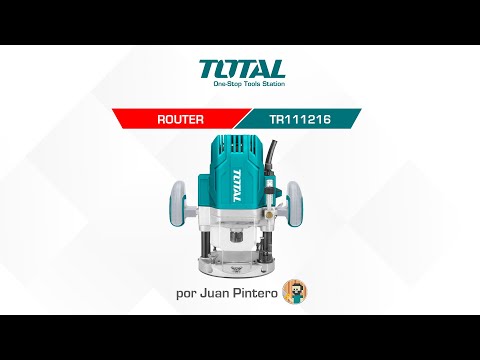 ▷ Total Router para Madera 2200W, UTR111226 ©