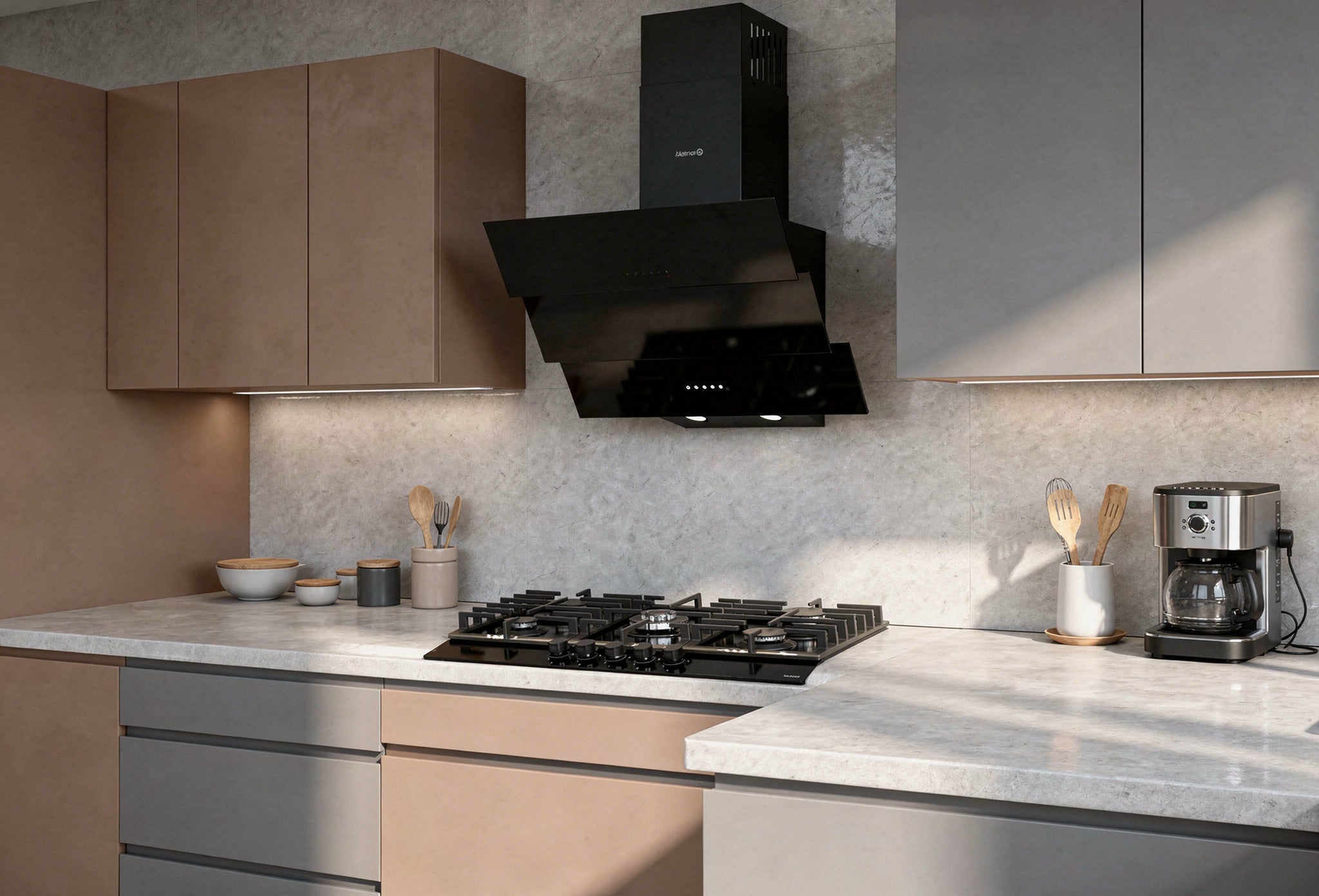 Cómo combinar estufa empotrable y campana extractora