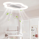 Abanico sin aspas Lampara LED Forma de Nube decorativa dimeable 3000-6500K  56x38cm control por voz 55w