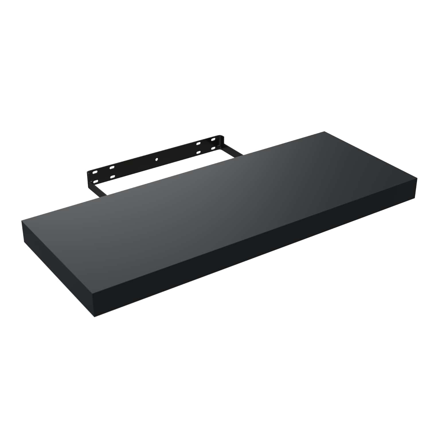 Repisas de pared 60 cm x 23.5 cm x 1 1/2" 38 mm espesor color Negro