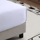 Camas fáciles de armar color Beige respaldar cabecera acolchado alto