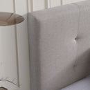 Camas fáciles de armar color Beige respaldar cabecera acolchado alto