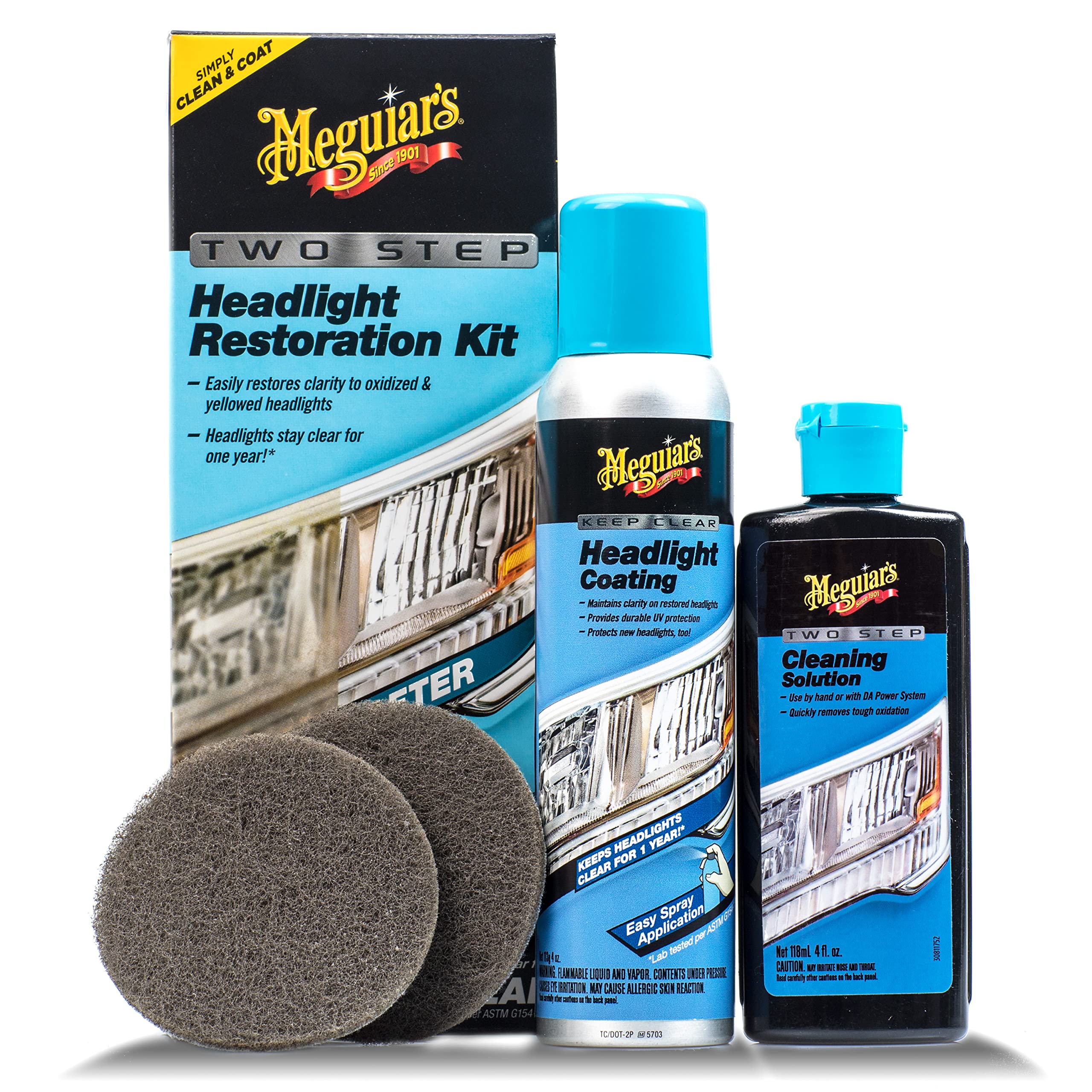 Kit restaurador de faros para autos. Perfect Clarity Meguiars