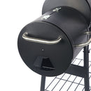 Parrilla BBQ con Ahumador Lateral Offset: Asador de Carbón Multifuncional para Cocción y Ahumado. Barbacoa.