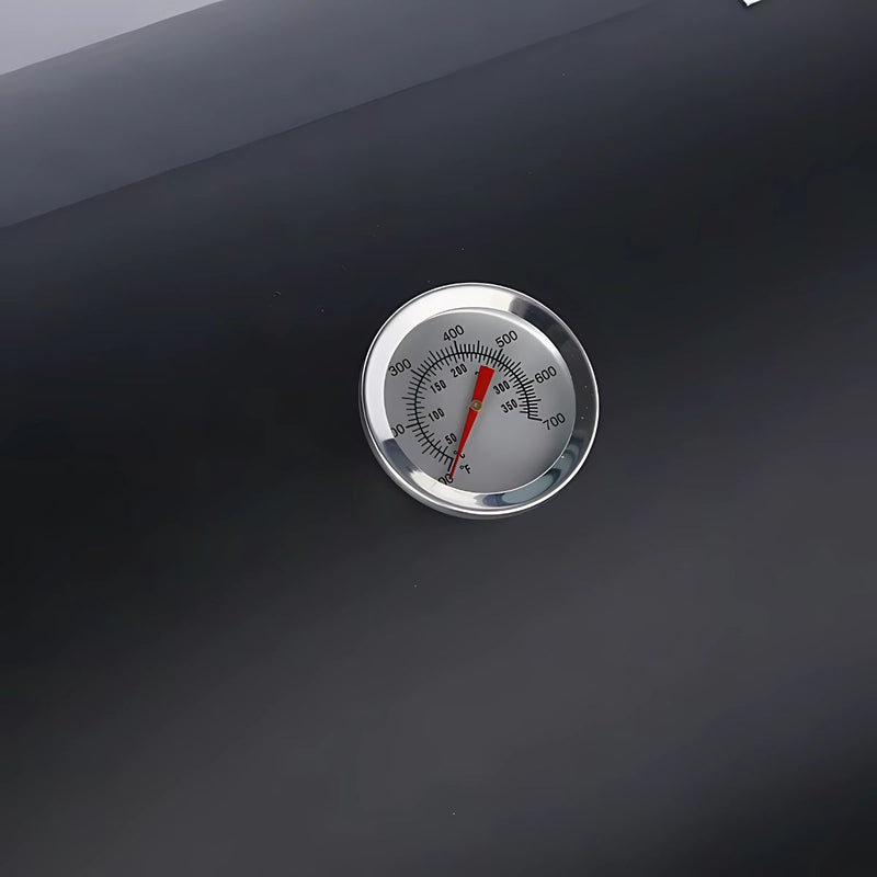 Parrilla BBQ con Ahumador Lateral Offset: Asador de Carbón Multifuncional para Cocción y Ahumado. Barbacoa.