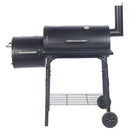 Parrilla BBQ con Ahumador Lateral Offset: Asador de Carbón Multifuncional para Cocción y Ahumado. Barbacoa.