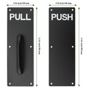 Tirador Acero Inoxidable Para Puertas Tipo Pull&Push. Color negro. (Se vende en set).