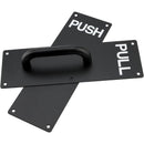 Tirador Acero Inoxidable Para Puertas Tipo Pull&Push. Color negro. (Se vende en set).