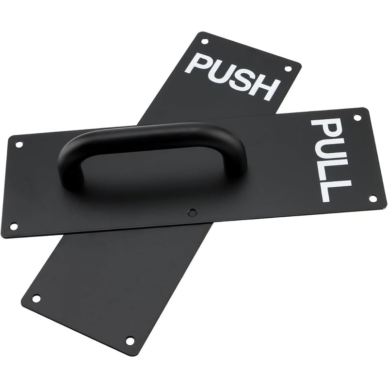 Tirador Acero Inoxidable Para Puertas Tipo Pull&Push. Color negro. (Se vende en set).