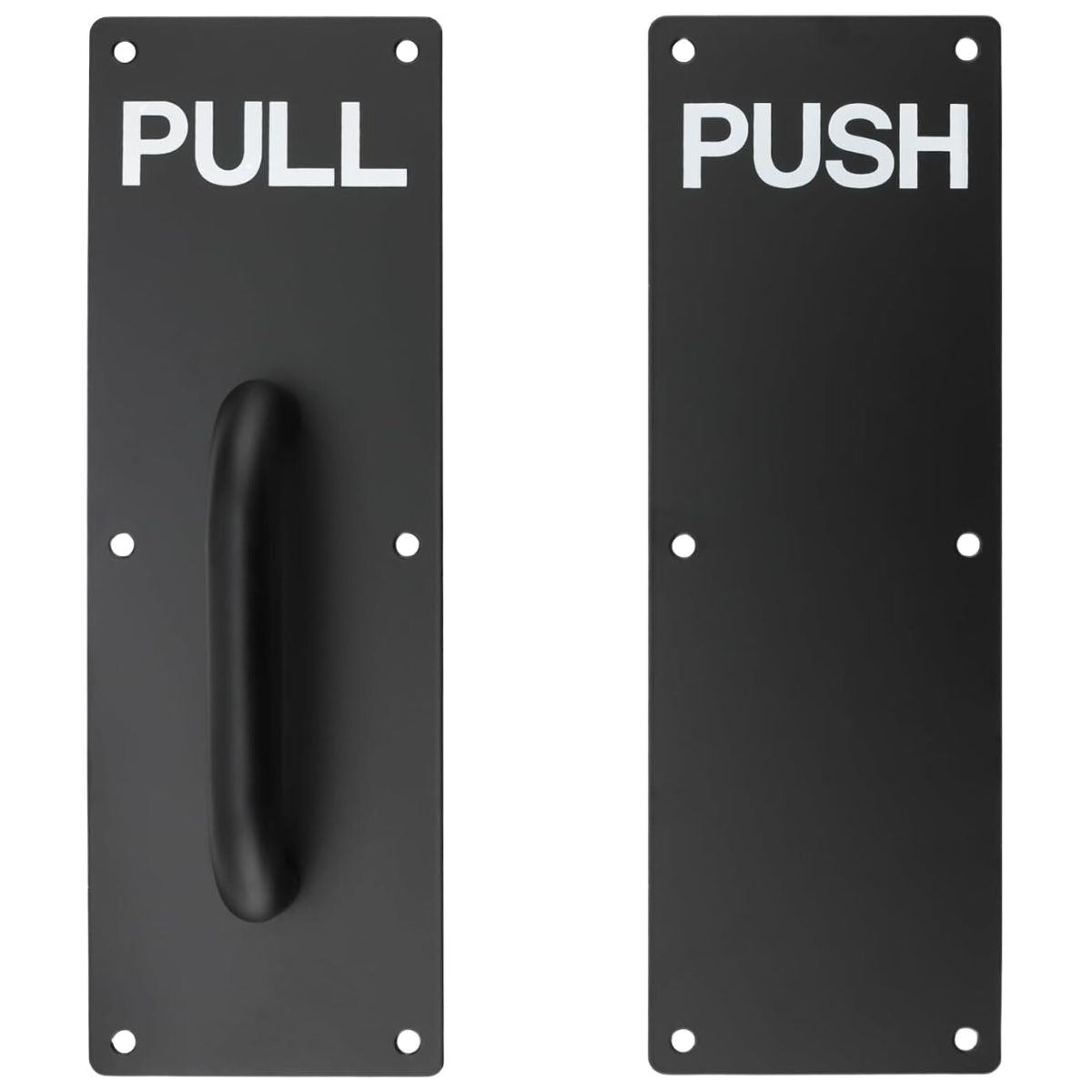 Tirador Acero Inoxidable Para Puertas Tipo Pull&Push. Color negro. (Se vende en set).