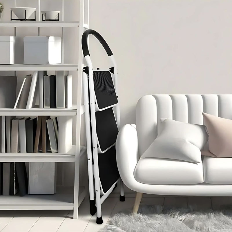 Escalera Plegable de 3 Peldaños con Pasamanos.