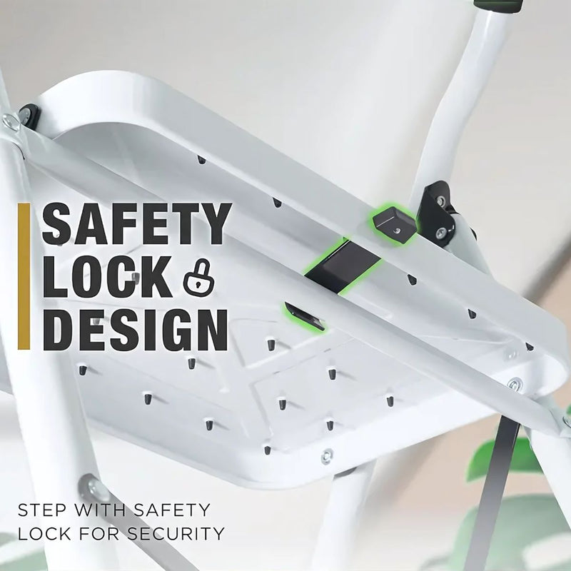 Escalera Plegable de 3 Peldaños con Pasamanos.