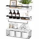 Repisas de pared. Estanterías flotantes (Set de 3 piezas).  Tablillas blancas.