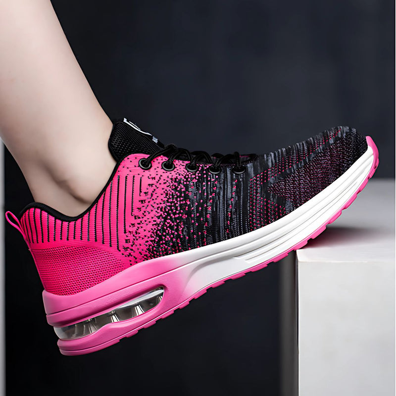 Botas Zapatillas De Seguridad con Punta De Acero. Color rosado y negro. Calzado de Trabajo Atlético. Anticlavos.