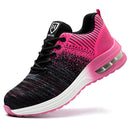 Botas Zapatillas De Seguridad con Punta De Acero. Color rosado y negro. (Talla 40) Calzado de Trabajo Atlético. Anticlavos