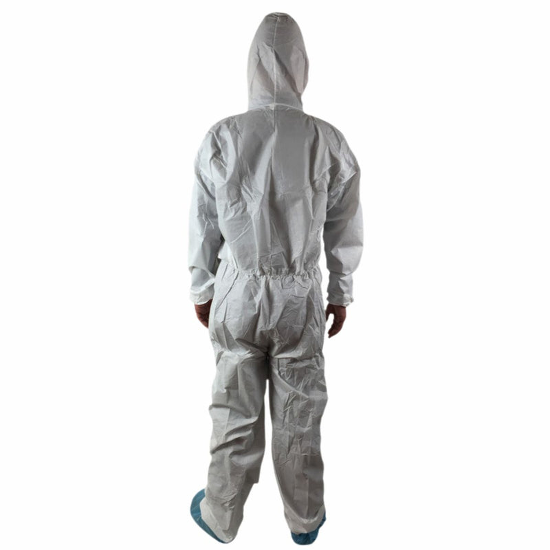 Trajes de seguridad. Overol de protección completa de cuerpo. Color Blanco Desechable con capucha.