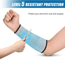 Manga anticorte nivel 5 HPPE. Mangas protectoras de seguridad. (PAR) 40cms de largo. Proteccion de muñecas muñequeras trabajo con vidrios y materiales cortantes