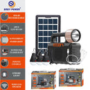 Estación de Energía Solar Portátil Multifuncional. Luz de Alta Potencia para Exteriores e Iluminación Interior. Sistema con panel solar. Power bank bateria respaldo incluye bocina