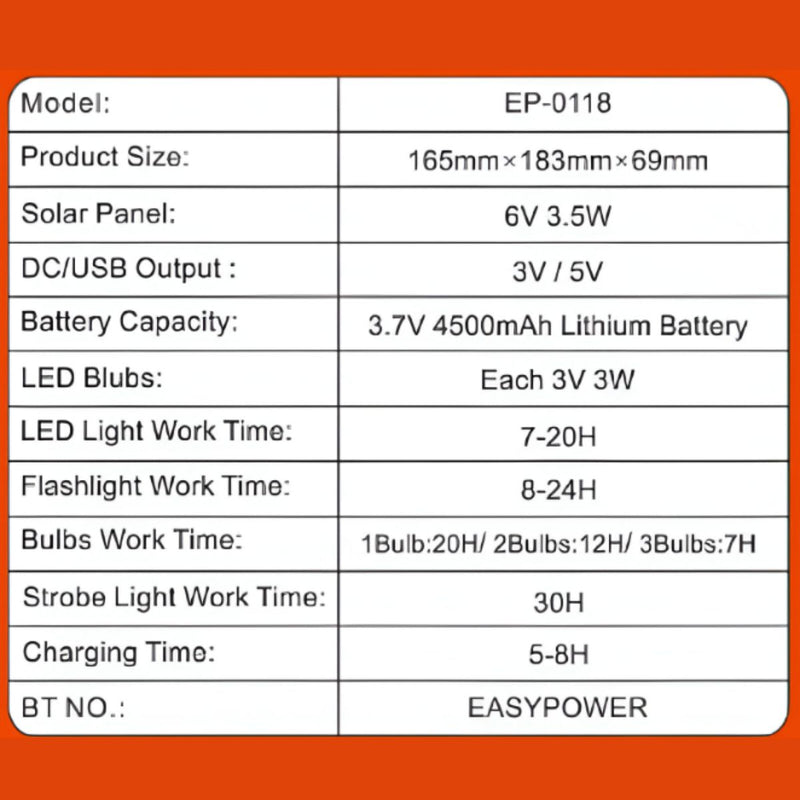 Estación de Energía Solar Portátil Multifuncional. Luz de Alta Potencia para Exteriores e Iluminación Interior. Sistema con panel solar. Power bank bateria respaldo incluye bocina